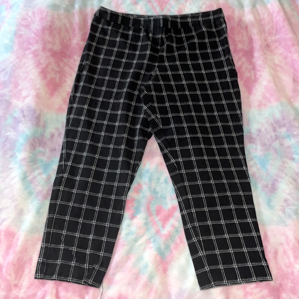 New Joan Rivers cropped plaid legging